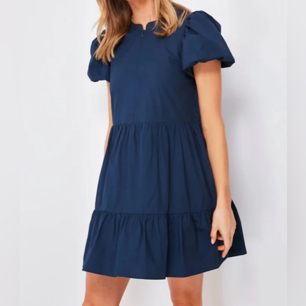 Tuckernuck Navy zipper mini Ellie Dress